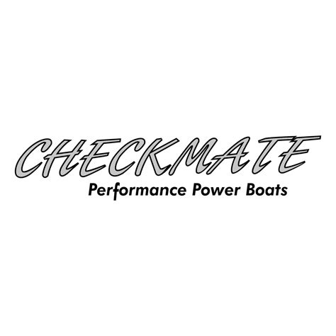 Checkmate Power Boats Logo Black and White – Brands Logos