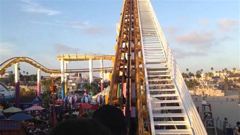 Santa Monica Pier Roller Coaster Ride! - YouTube