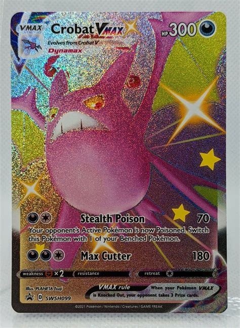 Mavin | Shiny Crobat VMAX Full Art Shining Fates Black Star Promo SWSH099 Pokemon Card