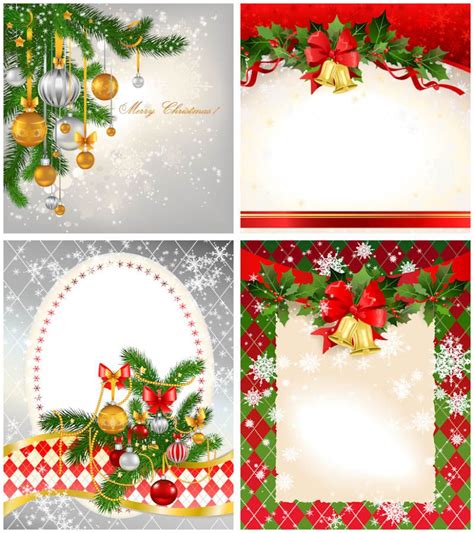 Christmas Card Templates Vector | Christmas card art, Christmas card ...