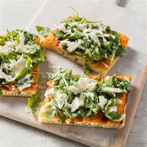 Pizza al Taglio with Arugula and Fresh Mozzarella | America's Test Kitchen Recipe | Recipe ...