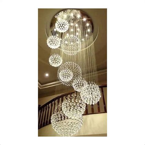 Staircase Crystal Chandelier at 85000.00 INR in Faridabad, Haryana | Lakshya Decoration Lighting