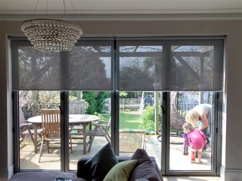 Interior: Luxury Sliding Panel Blinds For Bifold Doors Also What Window Treatments For Sliding ...