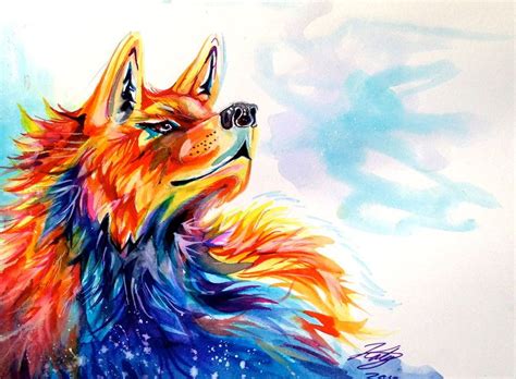 Fire Wolf by Lucky978.deviantart.com on @deviantART Wolf Pictures, Art Pictures, Animal Drawings ...