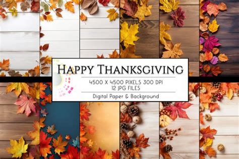 Thanksgiving Background with Fall Leaves Graphic by MICON DESIGNS ...