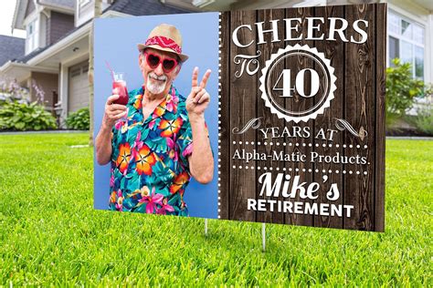 Retirement Yard Sign Design, Digital File Only, Retirement Lawn Sign, Retirement Party Gift ...