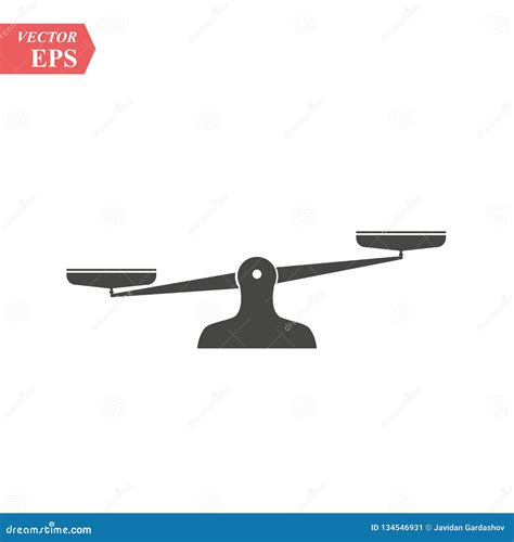 Simple Equal Balance Scale Icon Vector Logo Template Stock Illustration ...