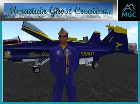 Second Life Marketplace - Blue Angels Flight Suit (men's)