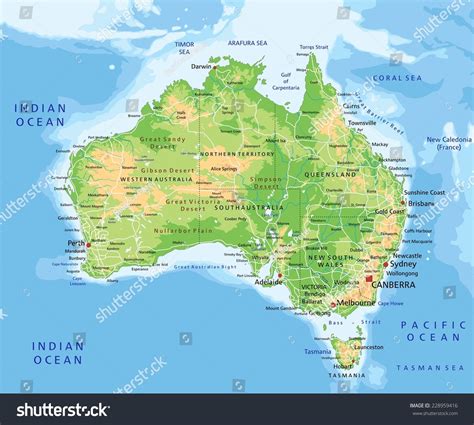 1,822 Detailed australian map 이미지, 스톡 사진 및 벡터 | Shutterstock