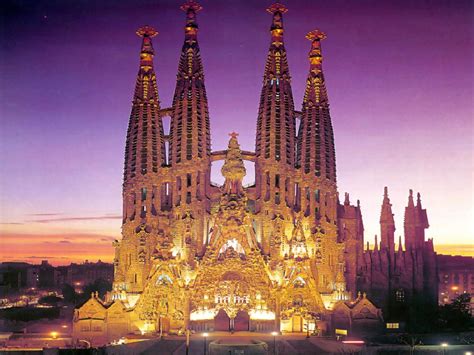 Sagrada Familia At Night Wallpaper, Barcelona Spain – Travel Around The World – Vacation Reviews