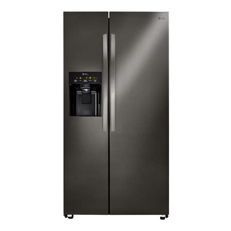 LG Electronics 26 cu. ft. Side by Side Refrigerator in Black Stainless ...