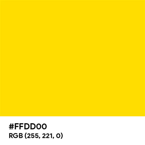 Ukraine Yellow color hex code is #FFDD00