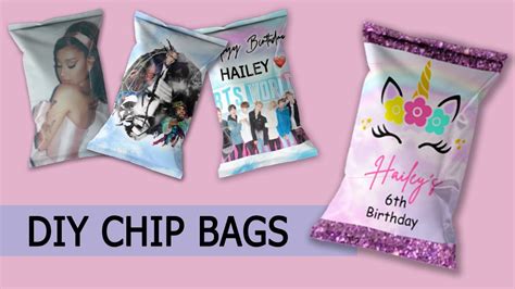 Purple Drips Chip Bags Personalized Chip Bags Custom Purple ...