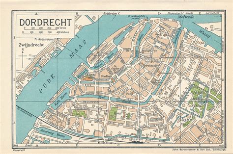 1933 Dordrecht Netherlands Holland Antique Map | Etsy