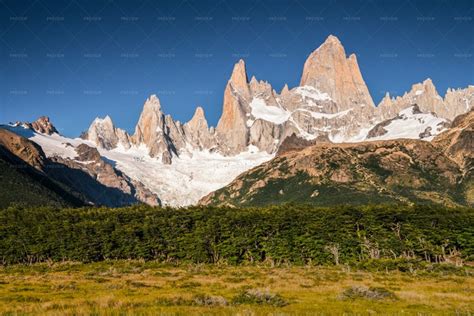 Mount Fitz Roy Patagonia Landscape - Stock Photos | Motion Array