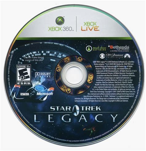 Star Trek: Legacy (2006) Xbox 360 box cover art - MobyGames