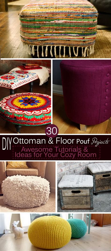 30 DIY Ottoman & Floor Pouf Projects: Awesome Tutorials & Ideas for Your Cozy Room - Noted List