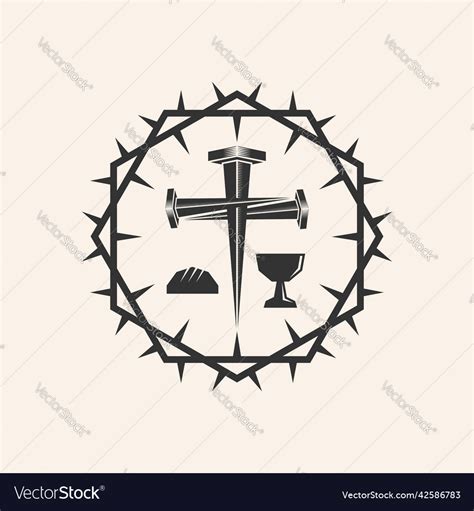 Christian church logo Royalty Free Vector Image