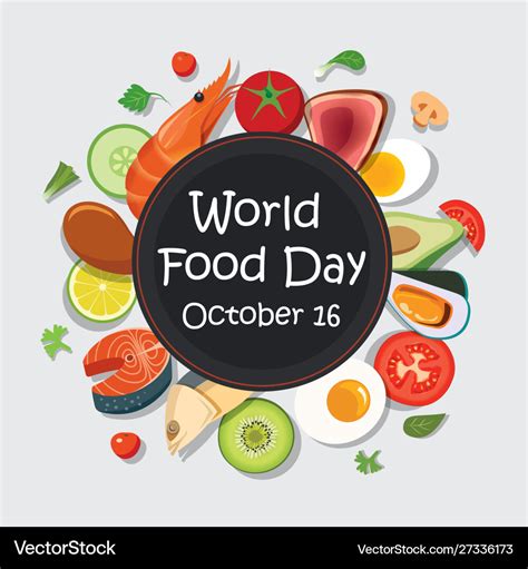 World food day poster template and background Vector Image