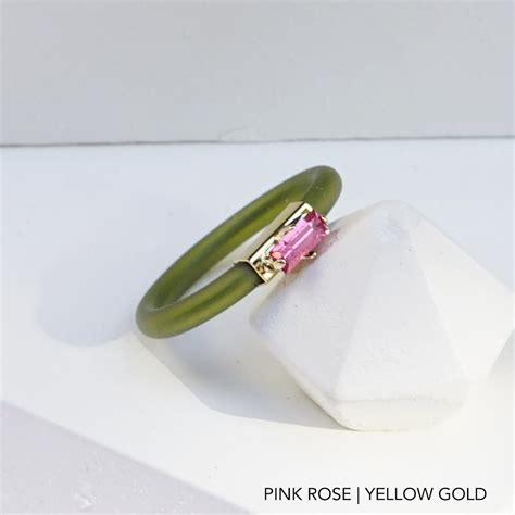 Silicone Rings for Women, Silicone Ring With Crystal, Olive Silicone ...