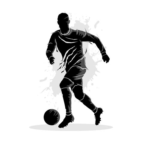 Football player abstract shadow art 11411400 Vector Art at Vecteezy