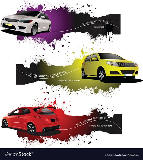 Car banners Royalty Free Vector Image - VectorStock