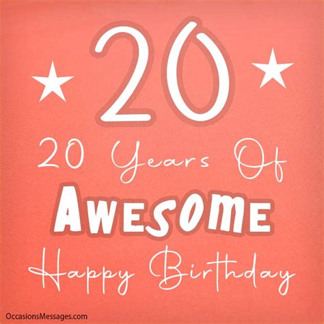 Happy 20th Birthday Wishes - Messages for 20-Year-Olds