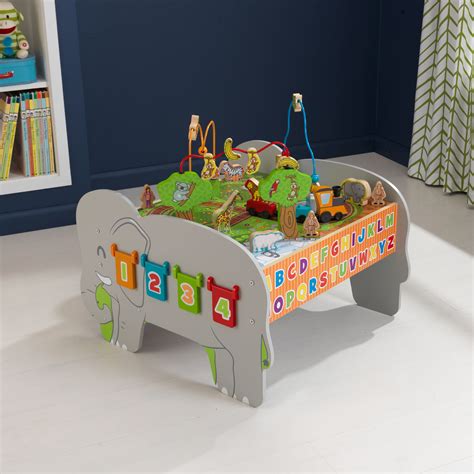 KidKraft Kids Toddler Wooden Zoo Train Play Table Activity Station with Storage 706943175088 | eBay