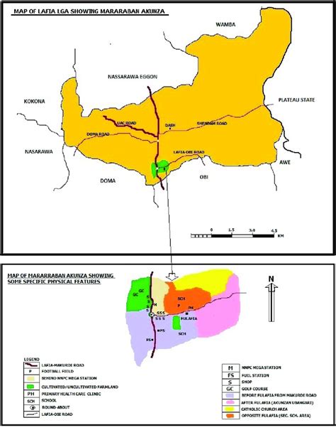 Map of Lafia L.G.A. of Nasarawa State, Nigeria showing Mararraba-Akunza | Download Scientific ...