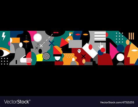 People psychology abstract Royalty Free Vector Image