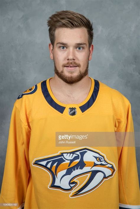 Viktor Arvidsson of the Nashville Predators poses for his official ...