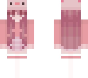 Pink Axolotl Girl | Minecraft Skin