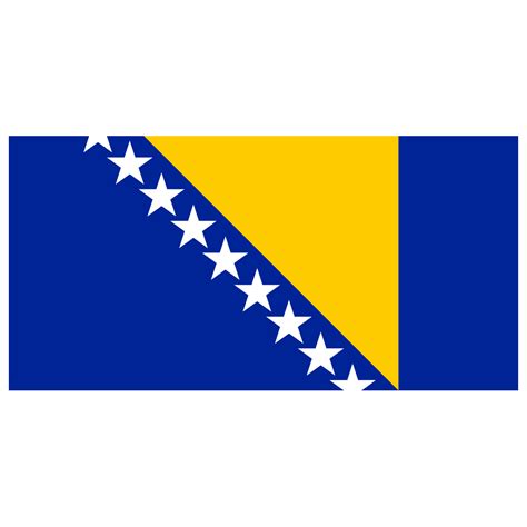 BA Bosnia and Herzegovina Flag Icon | Public Domain World Flags Iconset | Wikipedia Authors