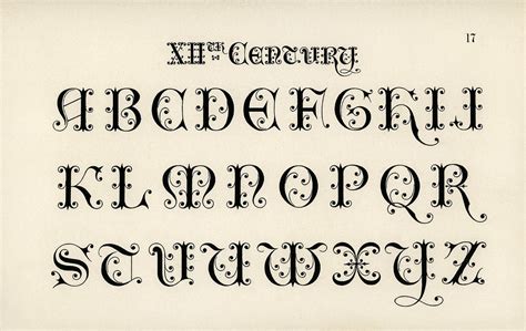 12th-century calligraphy fonts from Draughtsman's Alph… | Flickr