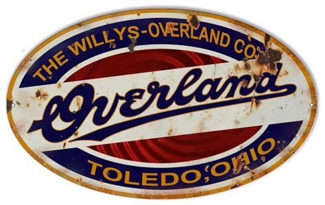 Willys Overland Company Metal Sign 2 Styles New or Aged 9 X | Etsy