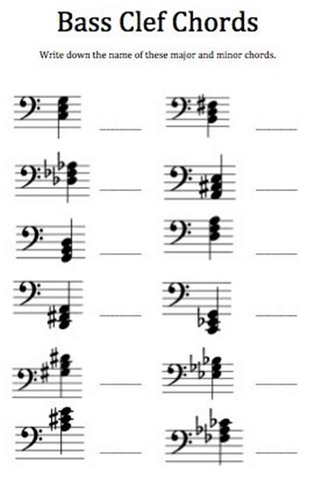 Bass Clef Chords | Music | Pinterest