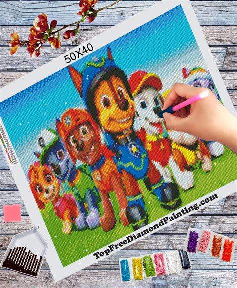 Paw Patrol Diamond Painting Kit – TopFreeDiamondPainting.com