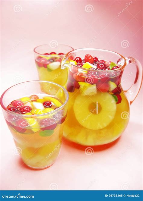 Punch Cocktail Drink with Fruit Stock Image - Image of cocktail, goblet: 26733265