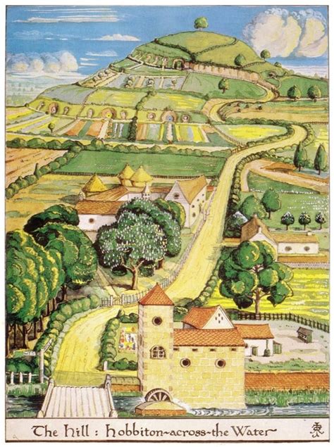 The Hill: Hobbiton Across The Water Original Art (1937) by J. R. R ...