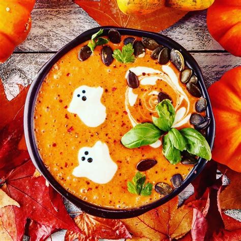 Tomorrow its Halloween. Do you want to make a spooky evening? Halloween spiced pumpkin soup with ...