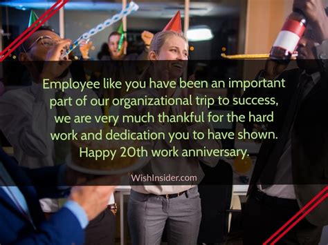 Happy 20th Work Anniversary Wishes and Quotes – Wish Insider