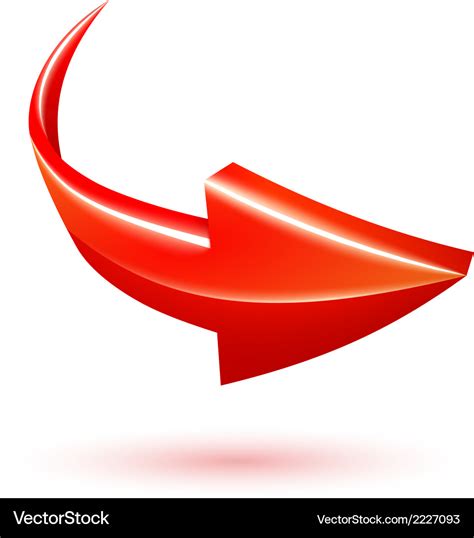 Red Curved Arrow Png