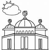 Mosque Coloring Pages sketch template