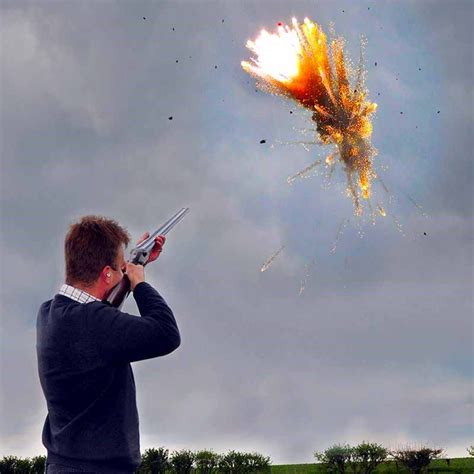 Exploding Clay Pigeon Targets | Clay pigeons, Clay pigeon shooting ...