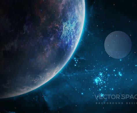 Realistic Space Background Vector Art & Graphics | freevector.com