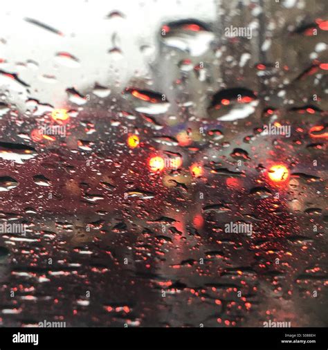 Rain through a car window Stock Photo - Alamy