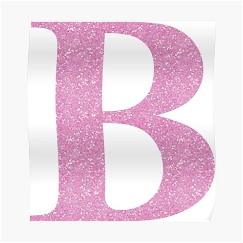 "Pink Glitter Letter B" Poster for Sale by jesszazzarino | Redbubble