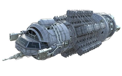 Sci-Fi Space Transport - 3D Model by shontoloyo