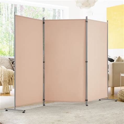 Esright 3 Panel Office Room Divider, 6 Ft Tall Folding Privacy Screen ...