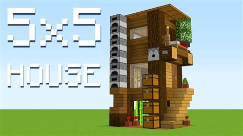 [EASY] 5x5 Minecraft house tutorial - How To Build a House in Minecraft ...